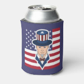 Oom Sam cartoon Blikjeskoeler (Blikje Achterkant)