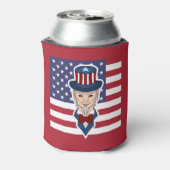 Oom Sam cartoon Blikjeskoeler (Blikje Achterkant)