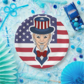 Oom Sam cartoon Papieren Bordje (Feest)