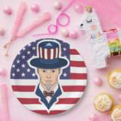 Oom Sam cartoon Papieren Bordje (Feest)