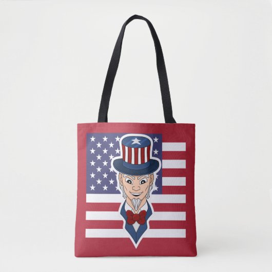 Oom Sam cartoon Tote Bag (Voorkant)