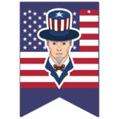 Oom Sam cartoon Vlaggetjes (Eerste vlag)