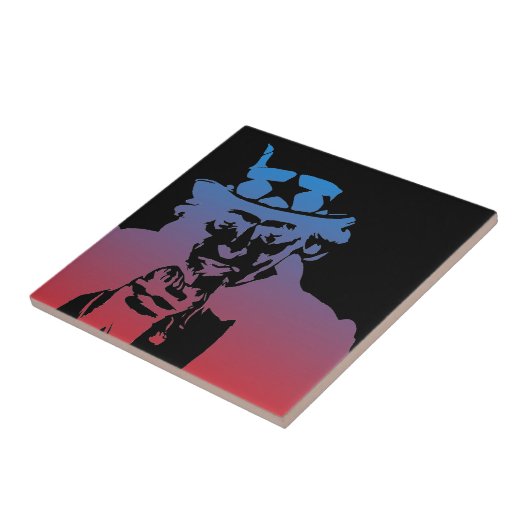 oom Sam Ceramic Tile Tegeltje (Zijkant)