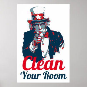 Oom Sam Clean Your Room Poster