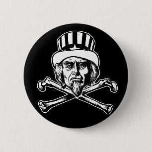 Oom Sam & Crossbones Button