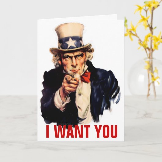 Oom Sam Customizable Card Kaart (Gele Bloem)