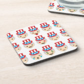 oom sam emoji bier onderzetter (Linkerzijde)