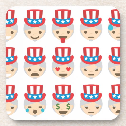 oom sam emoji bier onderzetter (Voorkant)