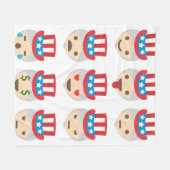 oom sam emoji blanket fleece deken (Voorkant (Horizontaal))