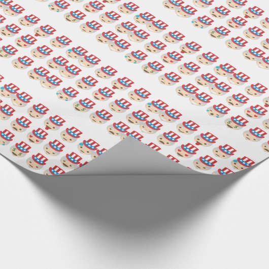 oom sam emoji cadeaupapier (Hoek)