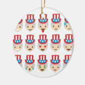 oom sam emoji keramisch ornament (Links)