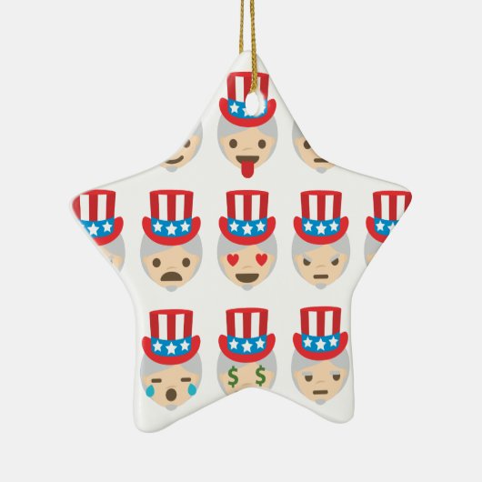 oom sam emoji keramisch ornament (Rechts)