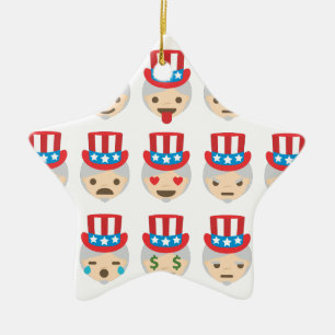 oom sam emoji keramisch ornament