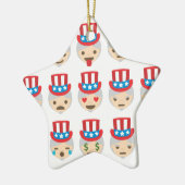 oom sam emoji keramisch ornament (Links)