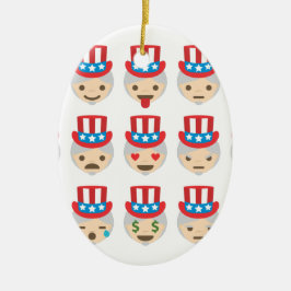 oom sam emoji keramisch ornament