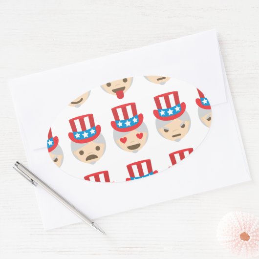 oom sam emoji ovale sticker (Envelop)