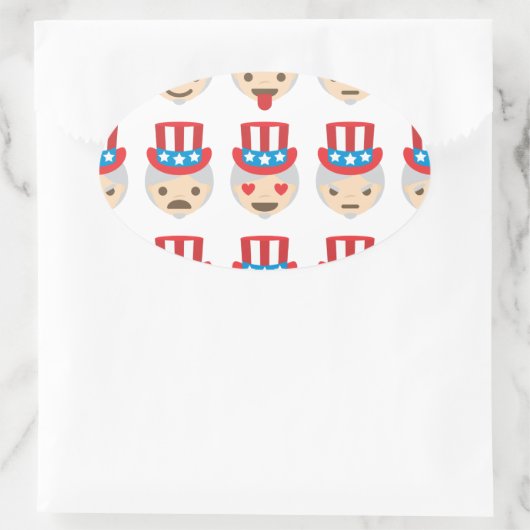 oom sam emoji ovale sticker (Tas)