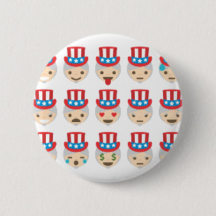 oom sam emoji ronde button 5,7 cm