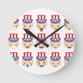 oom sam emoji ronde klok