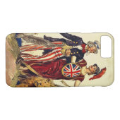 Oom Sam en Britannia Case-Mate iPhone Case (Achterkant (Horizontaal))