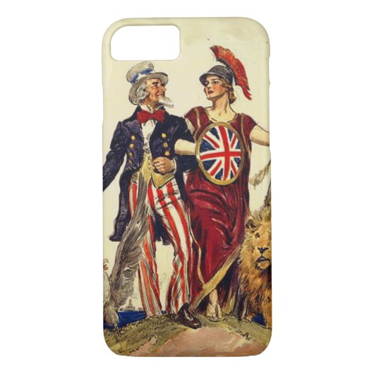 Oom Sam en Britannia Case-Mate iPhone Case (Achterkant)