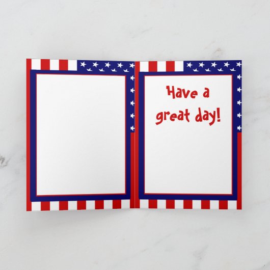 Oom Sam en de kinder! Kaart (Binnen)