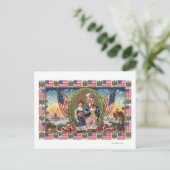 Oom Sam en Lady Liberty Briefkaart (Staand voorkant)