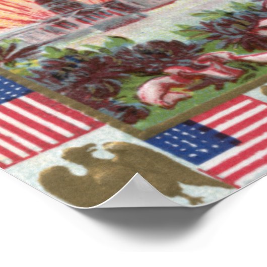 Oom Sam en Lady Liberty Poster (Hoek)