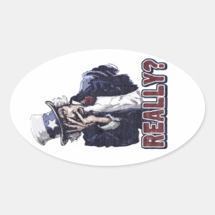 oom Sam Facepalm Ovale Sticker