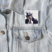 oom Sam Facepalm Vierkante Button 5,1 Cm (In situ)