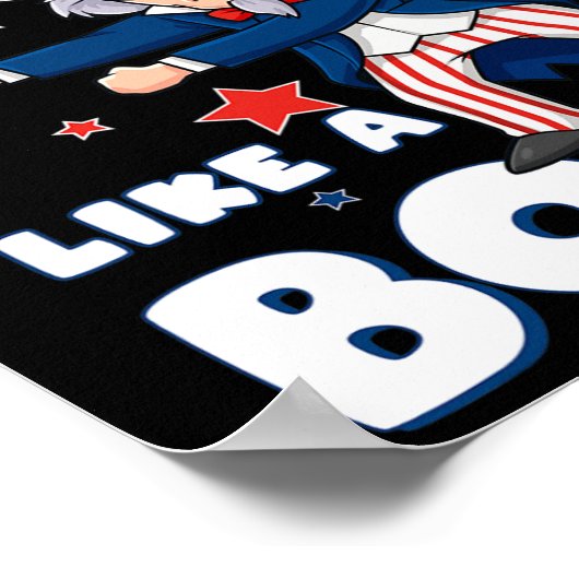 Oom Sam Floss als een barbeel Kinder Poster (Hoek)