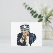 oom sam football briefkaart (Staand voorkant)