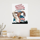 Oom Sam gaat werken Poster (Keuken)