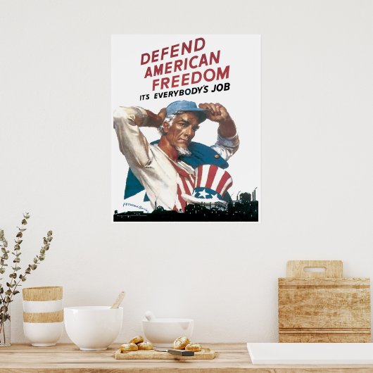 Oom Sam gaat werken Poster (Keuken)