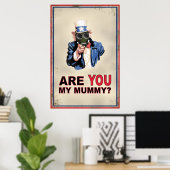 Oom Sam Gas Mask Poster (Thuiskantoor)