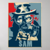Oom Sam Gas Mask Poster (Voorkant)