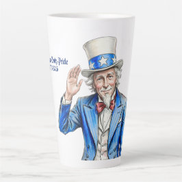 Oom Sam Gelukkig 4 juli Patriottisch Latte Mok