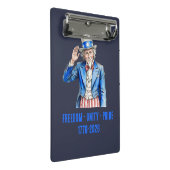 Oom Sam Gelukkige 4 juli Patriottisch Mini Klembord (Schuin)