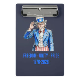 Oom Sam Gelukkige 4 juli Patriottisch Mini Klembord
