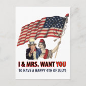 Oom Sam groet voor de vierde Briefkaart (Voorkant)