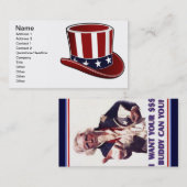 Oom Sam heeft $ $ Visitekaartje nodig (Voorkant / Achterkant)