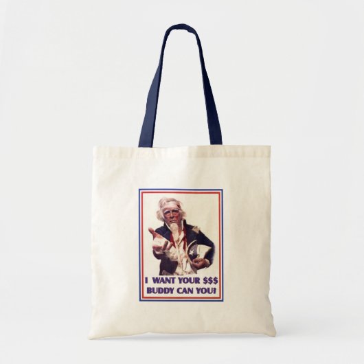 Oom Sam heeft $$-zak nodig Tote Bag (Voorkant)