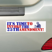 Oom Sam het is tijd om het 25ste amendement aan te Bumpersticker (Op auto)