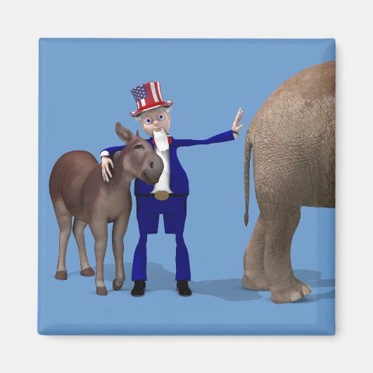 oom Sam houdt van dieren Magneet (Voorkant)