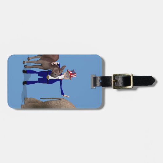 oom Sam houdt van Donkeys Bagagelabel (Voorkant horizontaal)