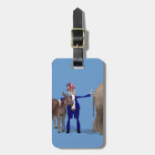 oom Sam houdt van Donkeys Bagagelabel (Voorkant verticaal)