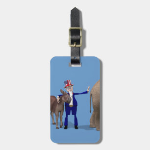 oom Sam houdt van Donkeys Bagagelabel