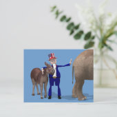 oom Sam houdt van Donkeys Briefkaart (Staand voorkant)