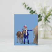 oom Sam houdt van Donkeys Briefkaart (Staand voorkant)