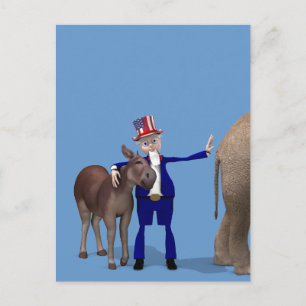 oom Sam houdt van Donkeys Briefkaart
